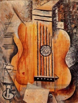 Guitare Jaime Eva 1912 cubisme Pablo Picasso Peinture à l'huile